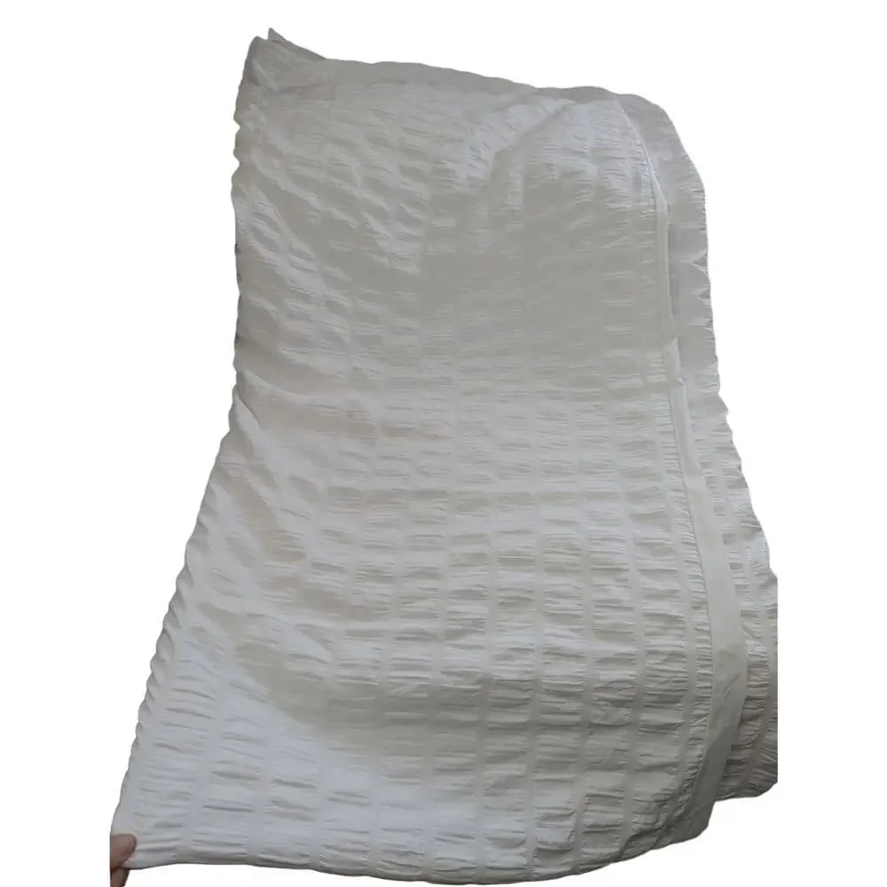 GORGEOUS WHITE PUFF CRIMPED MICROFIBER DUVET COMFORTER COVER! SZ FL